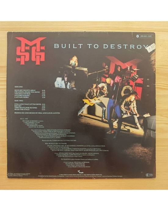 The Michael Schenker Group - Built To Destroy The Michael Schenker Group - Built To Destroy