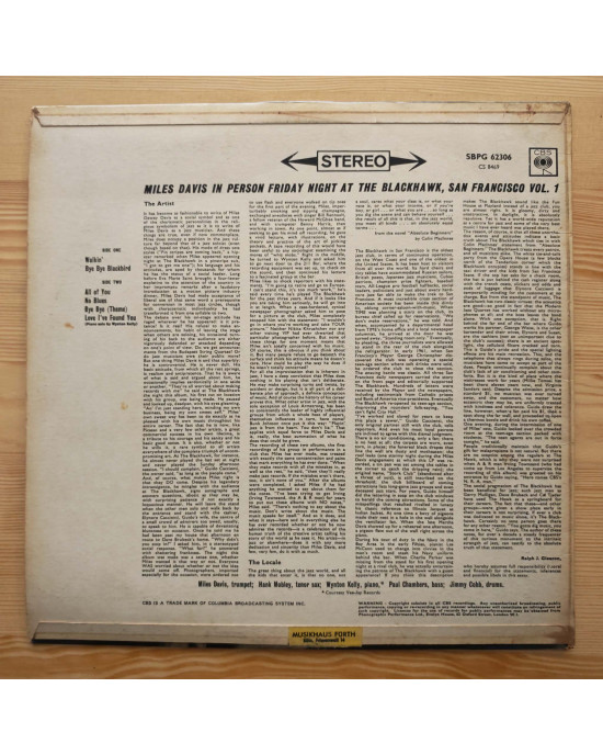 Miles Davis – In Person, Friday Night At The Blackhawk, San Francisco, Volume I