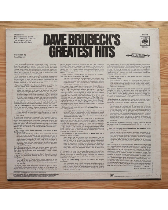 Dave Brubeck - Dave Brubeck's Greatest Hits