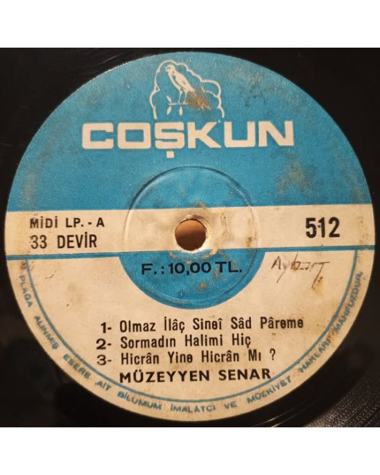 Müzeyyen Senar - Midi Lp - 45'lik Müzeyyen Senar - Midi Lp - 45'lik